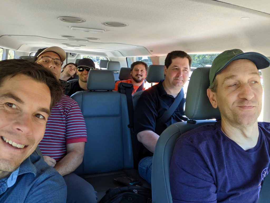 George driving the ICL van to JLESC