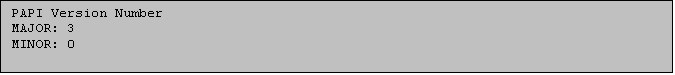 Text Box: PAPI Version Number
MAJOR: 3
MINOR: 0