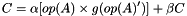 \[ C = \alpha [ op( A ) \times g( op( A )' )] + \beta C \]