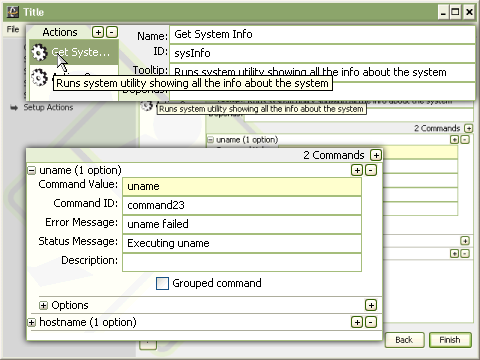 The Action Setup Panel